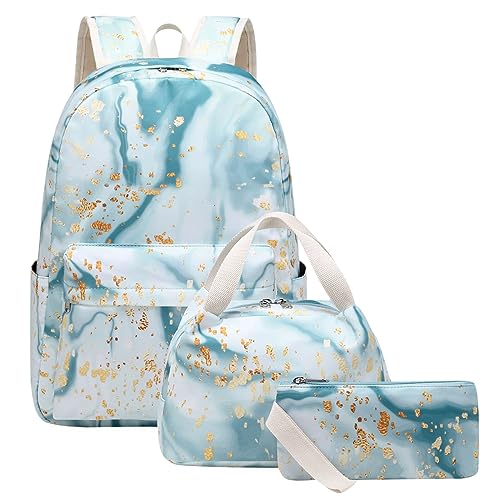 Rucksack Teenager Mädchen Schulrucksack Oberstufe Mädchen Teenager Rucksack Schule Schultasche Damen Primary School Bag Backpack Schulranzen Uni Rucksack Groß Freizeitrucksack Jugendliche Mädchen Blau von Peuignao