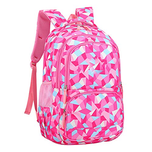 Schulrucksack Mädchen Teenager Rucksäcke Schule Schulrucksäcke Damen Weiterführende Schule Rucksack Grundschule Groß Schulrucksack Oberstufe Laptop Jugendliche Großer Schultaschen Schulranzen Pink von Peuignao