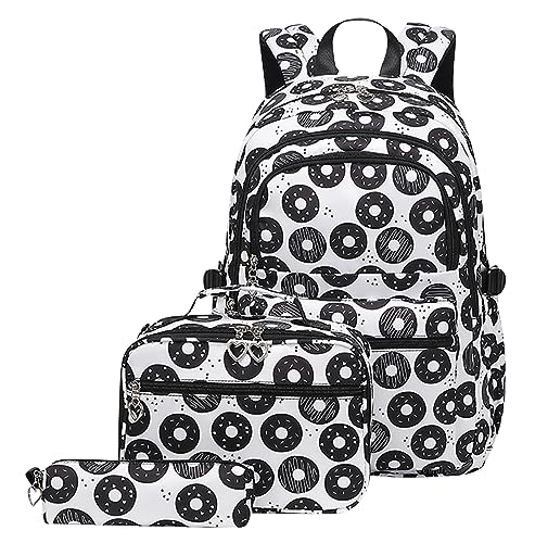 Schultasche Mädchen Schulrucksack Mädchen Teenager Rucksack Schule Damen Primary School Bag Backpack Schulranzen Uni Rucksack Teenager Mädchen Groß Freizeitrucksack Schulrucksack Oberstufe Schwarz von Peuignao