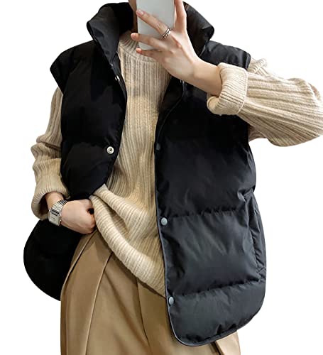 Steppweste Damen Ärmellose Jacke Damen WestenDamenwesten Ärmellos Oversize Puffer Weste Stehkragen Damen Winterweste Stepp Damen Weste Gesteppt Frauen Wattierte Damenweste Winter Warme Schwarz M Steppweste Damen Ärmellose Jacke Damen WestenDamenwesten Ärmellos Oversize Puffer Weste Stehkragen Damen Winterweste Stepp Damen Weste Gesteppt Frauen Wattierte Damenweste Winter Warme Schwarz M von Peuignao