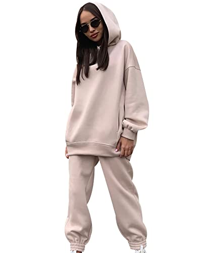 Trainingsanzug Damen Freizeitanzug Hausanzug Damen Kuschelig Große Größen Loungewear 2Pac Jogginganzug Damen Set Tracksuit Women Zweiteiler 2 Teiler Damen Jogginganzüge Trainingsanzüge Frauen XXL von Peuignao