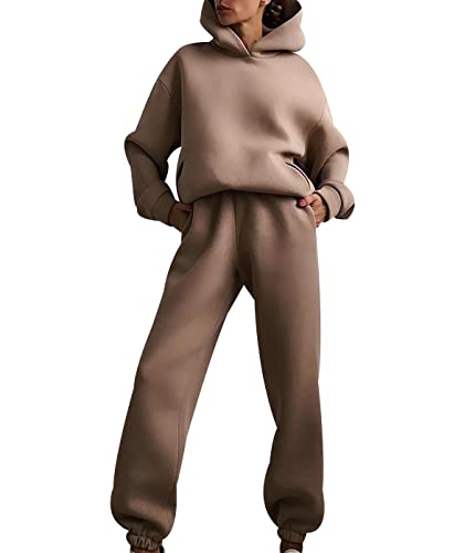 Trainingsanzug Damen Freizeitanzug Hausanzug Damen Kuschelig Große Größen Loungewear 2Pac Jogginganzug Damen Set Tracksuit Women Zweiteiler 2 Teiler Damen Jogginganzüge Trainingsanzüge Frauen XXL von Peuignao