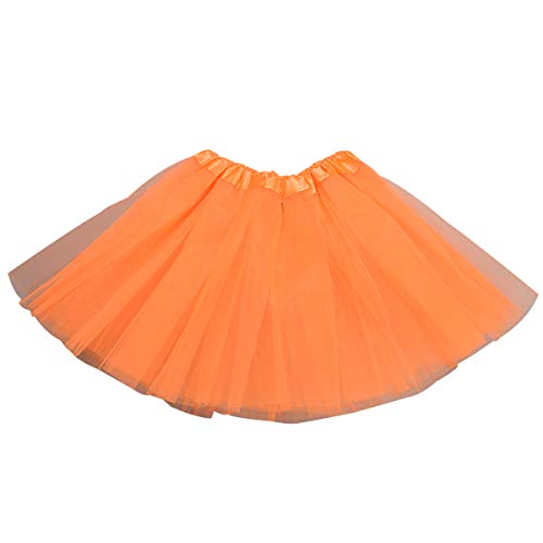 Tüllrock Mädchen Tüllröcke Kinder Tüll Rock Petticoat Unterrock Tütü Rock Kinder Ballett Tutu Rock Tütü Cosplay Karneval Tutu Skirt Kostüm Puffy Ballettrock Tüll Röcke Tüllrocke Kind Pettycoat Orange von Peuignao