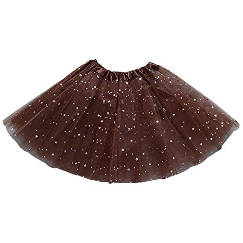 Tüllrock Mädchen Tüllröcke Kinder Tüll Rock Petticoat Unterrock Tütü Rock Kinder Ballett Tutu Rock Tütü Karneval Tutu Skirt Kostüm Puffy Ballettrock Tüll Röcke Tüllrocke Tütü Cosplay Pettycoat Braun von Peuignao