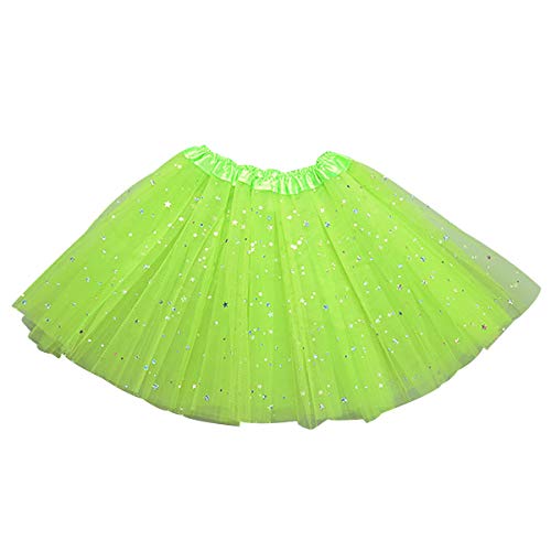 Tüllrock Mädchen Tüllröcke Kinder Tüll Rock Petticoat Unterrock Tütü Rock Kinder Ballett Tutu Rock Tütü Karneval Tutu Skirt Kostüm Puffy Ballettrock Tüll Röcke Tüllrocke Tütü Cosplay Pettycoat Grün von Peuignao