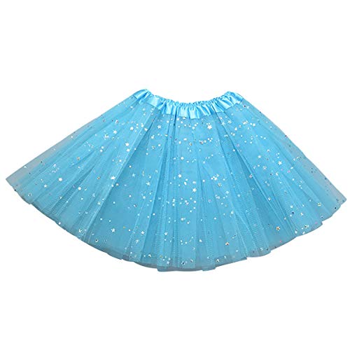 Tüllrock Mädchen Tüllröcke Kinder Tüll Rock Petticoat Unterrock Tütü Rock Kinder Ballett Tutu Rock Tütü Karneval Tutu Skirt Kostüm Puffy Ballettrock Tüll Röcke Tüllrocke Tütü Cosplay Pettycoat Blau von Peuignao