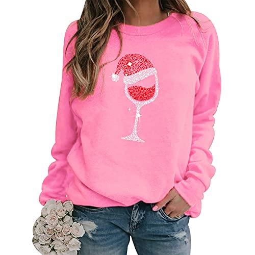 Ugly Christmas Pullover Hässliche Weihnachtspullover Damen Hässlicher Lustige Weihnachtspulli Weihnacht Pulli Weihnachts Sweatshirt Weihnachten Frauen Häßliche Weihnachtspullis Süße Bad Lustig Rosa M von Peuignao