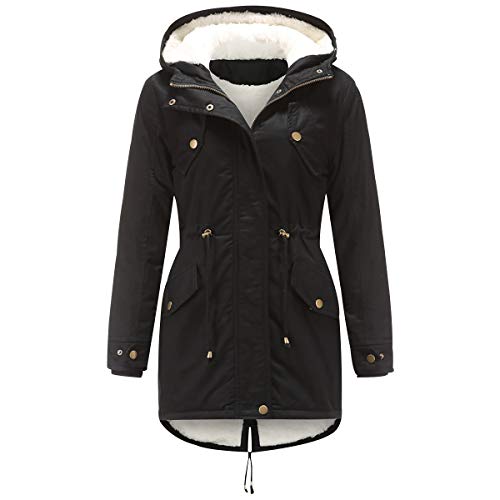 Winter Parka Damen Winterjacke mit Kapuze Damen Lang Winterparka Warmer Lange Wintermantel Damen Oversize Mantel Steppmantel Winterjacke Frauen Große Größen Wattierte Jacke Langer Mäntel Schwarz XL Winter Parka Damen Winterjacke mit Kapuze Damen Lang Winterparka Warmer Lange Wintermantel Damen Oversize Mantel Steppmantel Winterjacke Frauen Große Größen Wattierte Jacke Langer Mäntel Schwarz XL von Peuignao