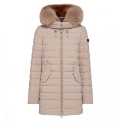 Beige Peuterey Stepp-daunenjacke Mit Pelzkragen von Peuterey