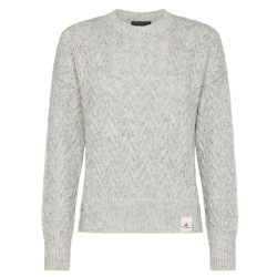 Peuterey Alpaka-baumwoll-pullover Mit Fischgrätmuster - Grau von Peuterey