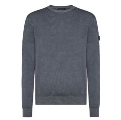 Peuterey Herren Sweatshirt Aus Grauer Merinowolle Mit Rundhalsausschnitt von Peuterey