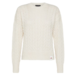 Peuterey Weißer Alpaka-baumwollpullover Mit Fischgrätmuster von Peuterey