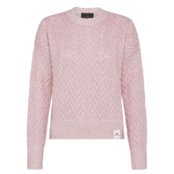 Rosa Fischgrät Alpaka-baumwollpullover Von Peuterey von Peuterey