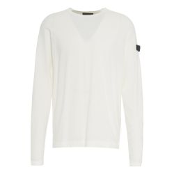 Weißes Langärmeliges Terry-strickwaren Für Männer von Peuterey