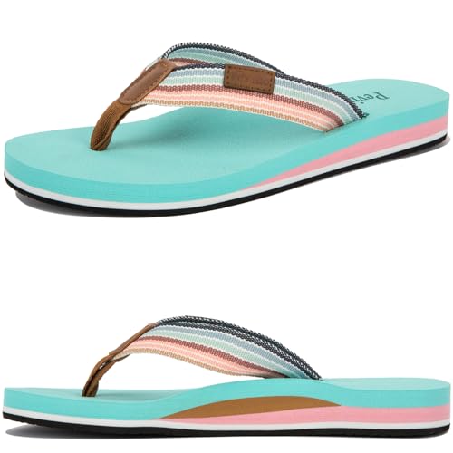 Pevino Orthopädische Flip-Flops für Damen, leger, bequem, Yoga-Matte, Zehensandalen mit Fußgewölbeunterstützung, Mintgrün, 37.5 EU Pevino Orthopädische Flip-Flops für Damen, leger, bequem, Yoga-Matte, Zehensandalen mit Fußgewölbeunterstützung, Mintgrün, 37.5 EU von Pevino