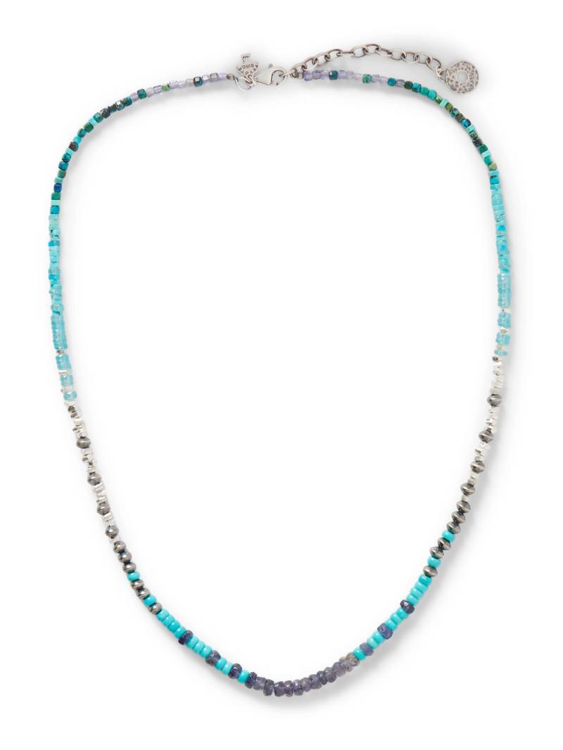 Peyote Bird - Fuente Silver Multi-Stone Beaded Necklace - Men - Blue von Peyote Bird