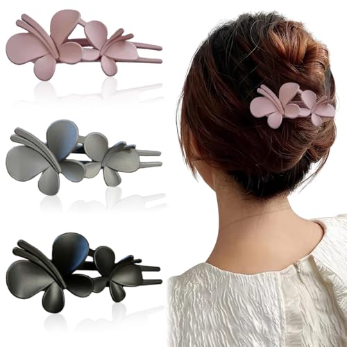 3 Stück Schmetterling Haarspangen Haarklammern Haarklammern Mädchen Rutschfeste Matte Klaue Clip Große Haarspangen Mode Accessoires für Frauen Mädchen von Peysaitr