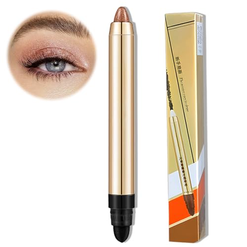 Creme Doppelseitiger Lidschattenstift, Langanhaltend und Hochpigmentierter Glitzer Lidschatten, Wasserfester Glitzer Lidschattenstift, Geschenk Für Mädchen Und Frauen von Peysaitr