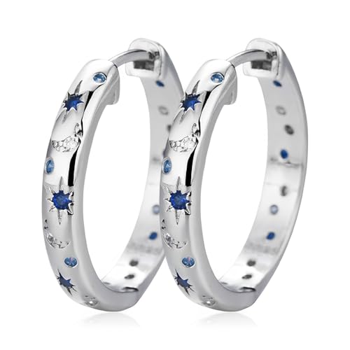Hoop Ohrringe für Frauen, Ohrringe Piercing Set, Bunte Creolen, Kleine Creolen Huggie-Ohrringe, Stapelbar Zirkonia Ohrstecker Creolen Ohrringe Set für Mädchen, Hypoallergene Ohrringe von Peysaitr