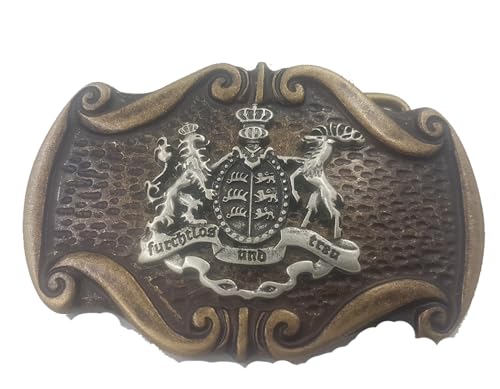 Pezzo D'oro Wechselgürtelschnalle „Bad Württenberg“ in Altmessing – 8,0 x 5,0 cm von Pezzo D'oro