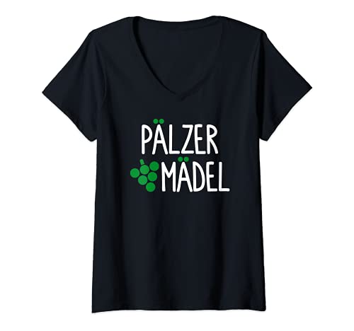 Damen Pälzer Mädel - Pfälzer Mädel Pfalz pfälzisch T-Shirt mit V-Ausschnitt von Pfalz Liebe