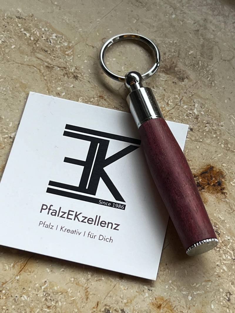 Schlüsselanhänger Kugelschreiber - Holz Ministift von PfalzEKzellenz