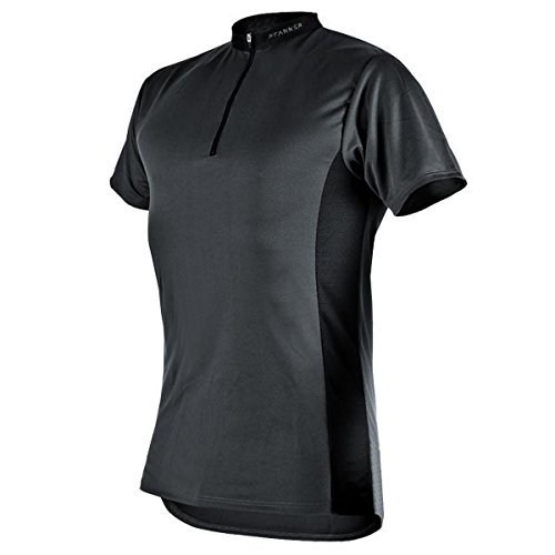 Pfanner Funktionsshirt Zipp-Neck Kurzarm, Farbe:grau, Größe:S von Pfanner