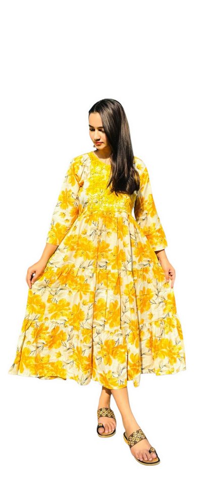 PfauGermany Maxikleid Embroiderd SunFlower Embroiderd von PfauGermany