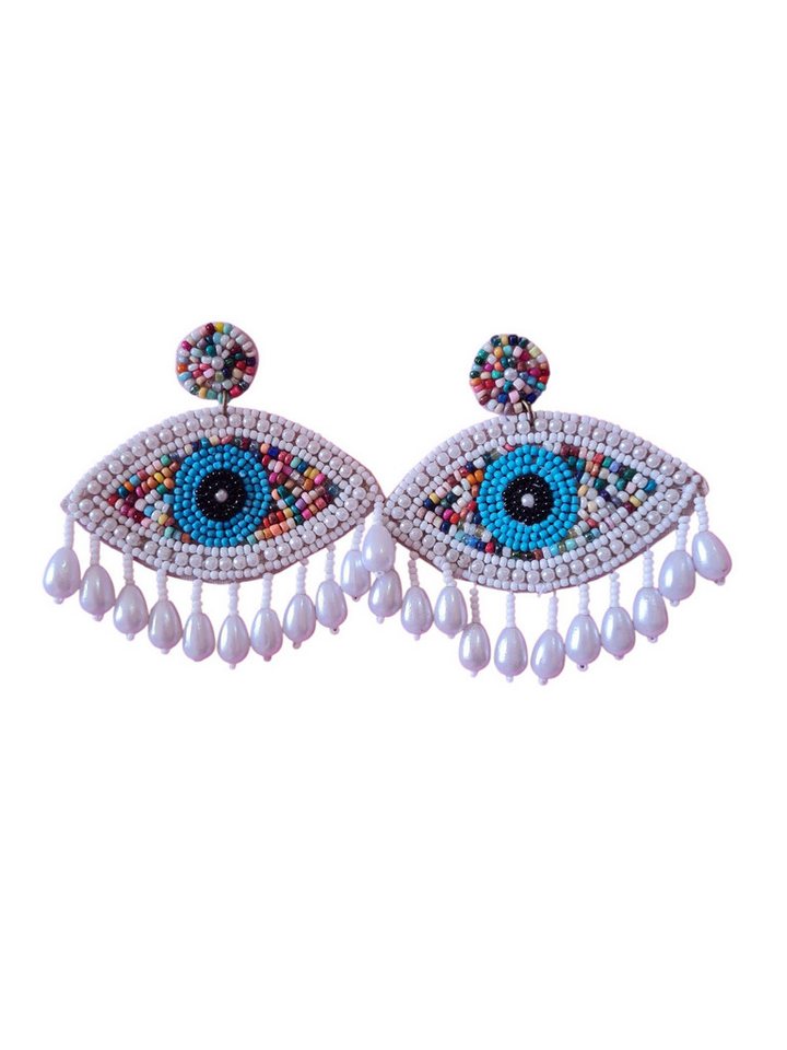 PfauGermany Perlenohrringe EVILEYE GLITTER von PfauGermany