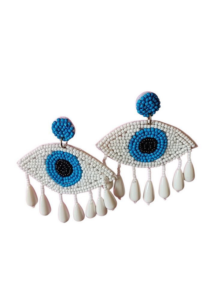 PfauGermany Perlenohrringe EVILEYE GLITTER von PfauGermany