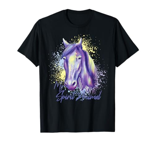 Pferd Spirit Animal Pferdekopf Pferde Herren Damen Kinder T-Shirt Pferd Spirit Animal Pferdekopf Pferde Herren Damen Kinder T-Shirt von Pfedeliebhaber Reiter Mädchen Pferde Geschenk