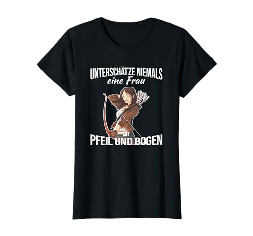 Damen Bogenschützin - Frau Bogenschießen T-Shirt von Pfeil und Bogen - Bogensport Designs