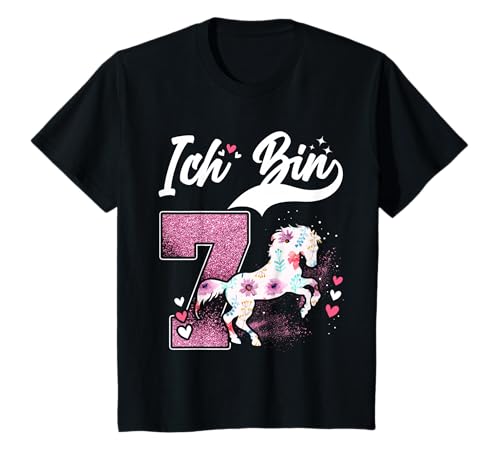 7. Geburtstag Pferd Mädchen 7 Jahre Pferdemädchen T-Shirt 7. Geburtstag Pferd Mädchen 7 Jahre Pferdemädchen T-Shirt von Pferd Geburtstagspferd Süße Geschenkideen