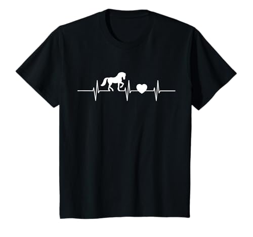 Herzschlag Liebe Reitshirt Reiterin Pferde Mädchen Geschenk T-Shirt Herzschlag Liebe Reitshirt Reiterin Pferde Mädchen Geschenk T-Shirt von Pferd Mädchen Geschenke mit Liebe und Herz Reiter