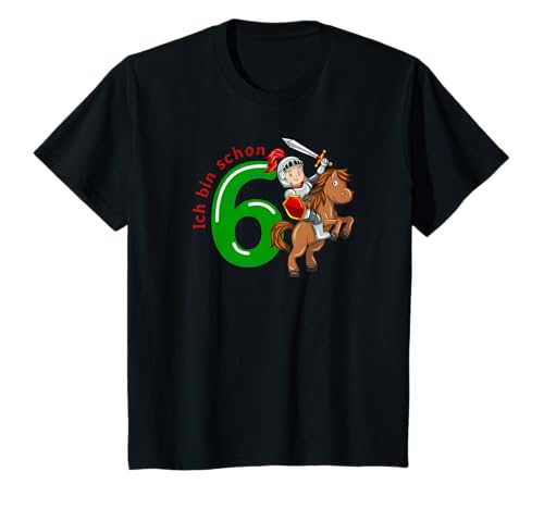 Kinder 6 Jahre Ritter Geburtstag T-Shirt von Pferd Pony I Geschenk