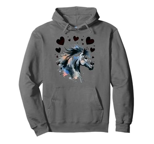 Pferd Pferde Mädchen Herz Herzen Kinder Pullover Hoodie Pferd Pferde Mädchen Herz Herzen Kinder Pullover Hoodie von Pferd Pony Pferde Reiterin Reiter