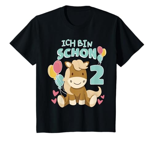 Ich bin schon 2 Pony Mädchen 2. Geburtstag T-Shirt Ich bin schon 2 Pony Mädchen 2. Geburtstag T-Shirt von Pferd Prinzessin Mädchen Geburtstag