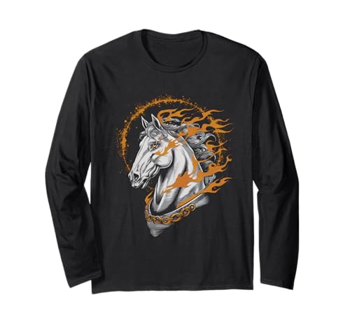 Pferd T -Shirt Männer Frauen Orange Animal School Sport Fan Langarmshirt Pferd T -Shirt Männer Frauen Orange Animal School Sport Fan Langarmshirt von Pferd T -Shirt Männer Frauen Tierschule Sport