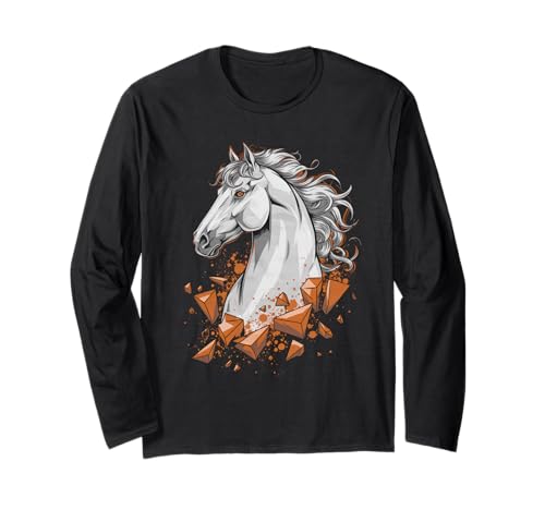 Pferd T -Shirt Männer Frauen Orange Animal School Sport Fan Langarmshirt Pferd T -Shirt Männer Frauen Orange Animal School Sport Fan Langarmshirt von Pferd T -Shirt Männer Frauen Tierschule Sport