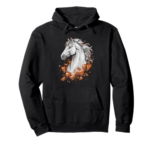 Pferd T -Shirt Männer Frauen Orange Animal School Sport Fan Pullover Hoodie von Pferd T -Shirt Männer Frauen Tierschule Sport