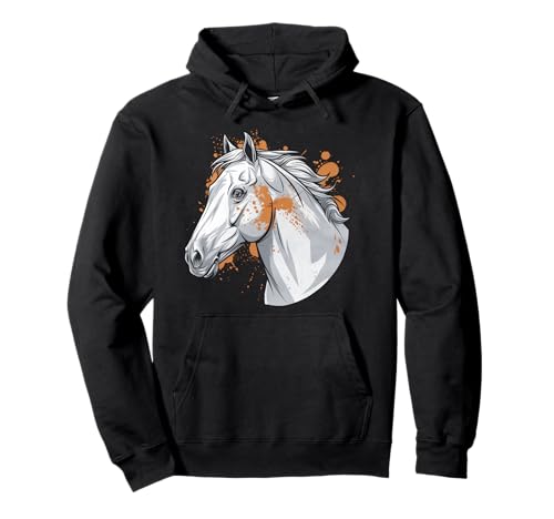 Pferd T -Shirt Männer Frauen Orange Animal School Sport Fan Pullover Hoodie von Pferd T -Shirt Männer Frauen Tierschule Sport