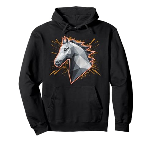 Pferd T -Shirt Männer Frauen Orange Animal School Sport Fan Pullover Hoodie von Pferd T -Shirt Männer Frauen Tierschule Sport
