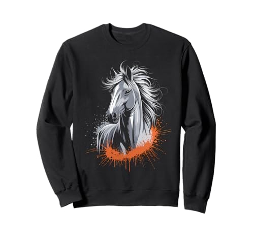 Pferd T -Shirt Männer Frauen Orange Animal School Sport Fan Sweatshirt Pferd T -Shirt Männer Frauen Orange Animal School Sport Fan Sweatshirt von Pferd T -Shirt Männer Frauen Tierschule Sport