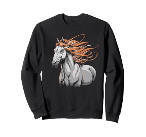 Pferd T -Shirt Männer Frauen Orange Animal School Sport Fan Sweatshirt Pferd T -Shirt Männer Frauen Orange Animal School Sport Fan Sweatshirt von Pferd T -Shirt Männer Frauen Tierschule Sport
