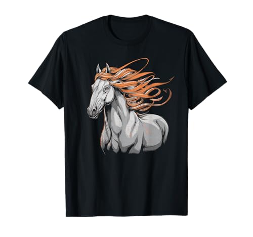 Pferd T -Shirt Männer Frauen Orange Animal School Sport Fan T-Shirt Pferd T -Shirt Männer Frauen Orange Animal School Sport Fan T-Shirt von Pferd T -Shirt Männer Frauen Tierschule Sport