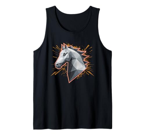 Pferd T -Shirt Männer Frauen Orange Animal School Sport Fan Tank Top von Pferd T -Shirt Männer Frauen Tierschule Sport