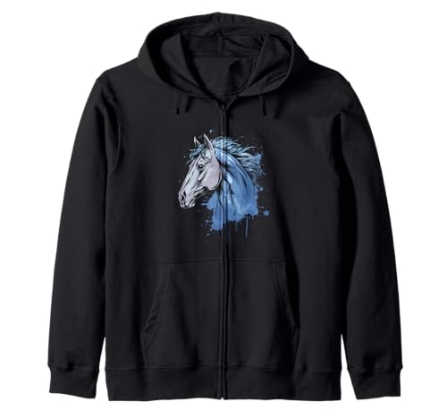 Pferd Tshirt Männer Frauen Blau Animal School Sport Fan Kapuzenjacke Pferd Tshirt Männer Frauen Blau Animal School Sport Fan Kapuzenjacke von Pferd TShirt Männer Frauen Tiere Sport