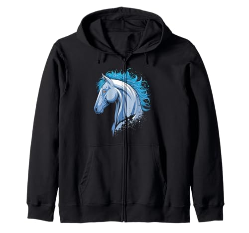 Pferd Tshirt Männer Frauen Blau Animal School Sport Fan Kapuzenjacke Pferd Tshirt Männer Frauen Blau Animal School Sport Fan Kapuzenjacke von Pferd TShirt Männer Frauen Tiere Sport