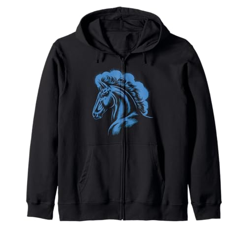 Pferd Tshirt Männer Frauen Blau Animal School Sport Fan Kapuzenjacke Pferd Tshirt Männer Frauen Blau Animal School Sport Fan Kapuzenjacke von Pferd TShirt Männer Frauen Tiere Sport