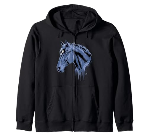 Pferd Tshirt Männer Frauen Blau Animal School Sport Fan Kapuzenjacke Pferd Tshirt Männer Frauen Blau Animal School Sport Fan Kapuzenjacke von Pferd TShirt Männer Frauen Tiere Sport